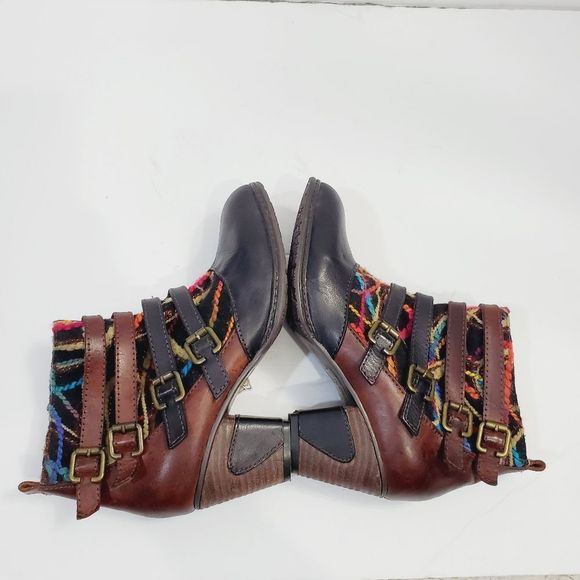 L'artiste Leather Boho Colorful Redding Boots, Size EU 36: US 5.5-6, Heel:2.5” - Picture 6 of 12